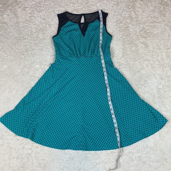 EnFocus Studio black mesh and mint a line dress, size 4 - Picture 4 of 8